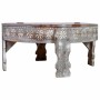 Table Basse Alexandra House Living Blanc Bois de manguier 80 x 41 x 80 cm