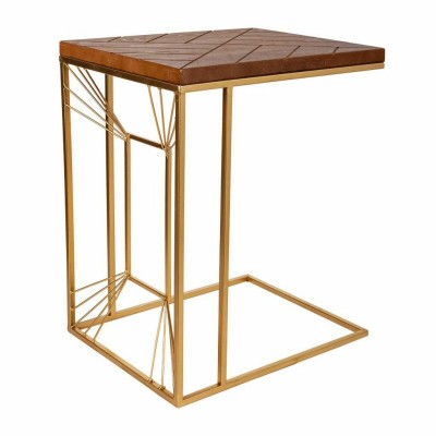 Table d'angle Alexandra House Living Or Naturel 35 x 55 x 45 cm