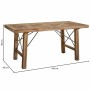 Table Alexandra House Living Brown 80 x 77 x 160 cm