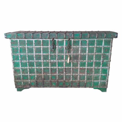 Chest Alexandra House Living Green Iron Acacia Mango wood 43 x 79 x 135 cm