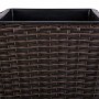 Planter Alexandra House Living Brown Iron Rattan Plastic 28 x 40 x 28 cm