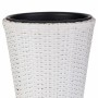 Cache-pot Alexandra House Living Blanc Fer Rotin Plastique 28 x 40 x 28 cm