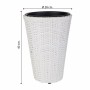 Cache-pot Alexandra House Living Blanc Fer Rotin Plastique 28 x 40 x 28 cm