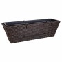 Pot de fleurs pour balcon Alexandra House Living Marron Fer Rotin Plastique 20 x 19 x 61 cm