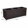 Cache-pot Alexandra House Living Marron Fer Rotin Plastique 18 x 18 x 48 cm