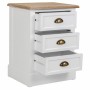 Nightstand Alexandra House Living White Brown 35 x 60 x 45 cm