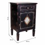 Nightstand Alexandra House Living Black 36 x 76 x 48 cm