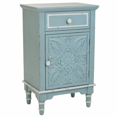 Nightstand Alexandra House Living Blue White 32 x 74 x 46 cm