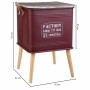 Nightstand Alexandra House Living Red 41 x 41 x 61 cm