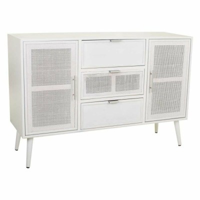 Sideboard Alexandra House Living White Silver Bamboo MDF Wood 40 x 81 x 120 cm