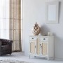 Sideboard Alexandra House Living White Rattan Fir wood 36 x 88 x 95 cm