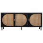 Sideboard Alexandra House Living Black Natural Rattan Paolownia wood 45 x 86 x 165 cm