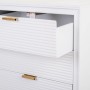 Buffet Alexandra House Living Blanc Doré Bois MDF 42 x 71 x 145 cm