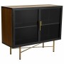 Sideboard Alexandra House Living Brown Metal Glass Fir wood MDF Wood 35 x 80 x 100 cm