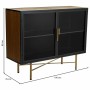 Sideboard Alexandra House Living Brown Metal Glass Fir wood MDF Wood 35 x 80 x 100 cm