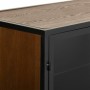 Sideboard Alexandra House Living Brown Metal Glass Fir wood MDF Wood 35 x 80 x 100 cm