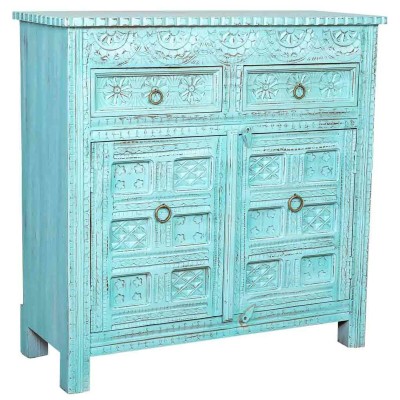 Sideboard Alexandra House Living Blue Mango wood 41 x 101 x 101 cm