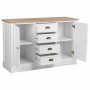 Buffet Alexandra House Living Blanc Marron Alliage de Zinc Bois MDF 40 x 82 x 124 cm