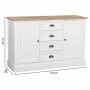 Buffet Alexandra House Living Blanc Marron Alliage de Zinc Bois MDF 40 x 82 x 124 cm