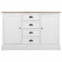 Buffet Alexandra House Living Blanc Marron Alliage de Zinc Bois MDF 40 x 82 x 124 cm