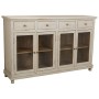 Sideboard Alexandra House Living White Wood Glass 40 x 100 x 160 cm