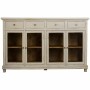 Buffet Alexandra House Living Blanc Bois verre 40 x 100 x 160 cm