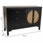 Buffet Alexandra House Living Noir Rotin Bois d'épicéa 36 x 73 x 106 cm