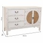 Sideboard Alexandra House Living White Rattan Fir wood 36 x 73 x 106 cm