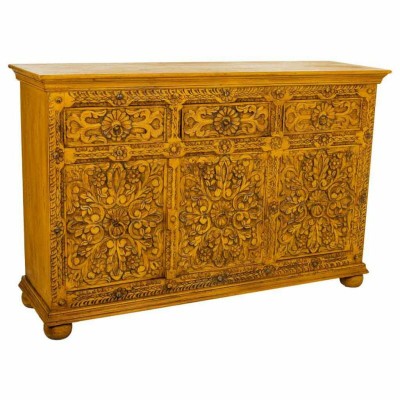 Sideboard Alexandra House Living Yellow Iron Mango wood 45 x 96 x 147 cm