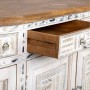 Buffet Alexandra House Living Blanc Marron Laiton Bois de manguier 45 x 177 x 91 cm