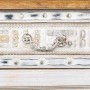 Sideboard Alexandra House Living White Brown Brass Mango wood 45 x 177 x 91 cm