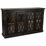 Buffet Alexandra House Living Noir verre Bois de manguier 40 x 100 x 170 cm