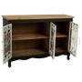 Sideboard Alexandra House Living Black Glass Fir wood MDF Wood 36 x 80 x 120 cm