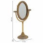 Mirror with Mounting Bracket Alexandra House Living Gold Resin 9 x 30 x 17 cm