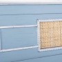 Wall mirror Alexandra House Living Blue Glass Rattan Fir wood 3 x 76 x 70 cm