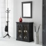 Wall mirror Alexandra House Living Black Glass Fir wood 3 x 90 x 70 cm