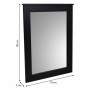 Wall mirror Alexandra House Living Black Glass Fir wood 3 x 90 x 70 cm