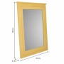 Wall mirror Alexandra House Living Yellow Glass Fir wood 3 x 90 x 70 cm