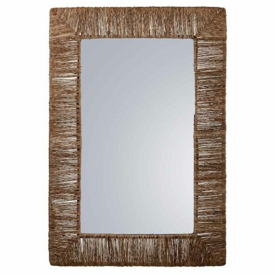 Miroir mural Alexandra House Living Marron Jute 3 x 61 x 91 cm