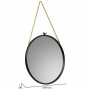 Miroir mural Alexandra House Living Noir verre Fer 1 x 60 x 60 cm