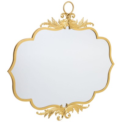 Wall mirror Alexandra House Living Gold Metal Iron Mirror 4 x 90 x 78 cm