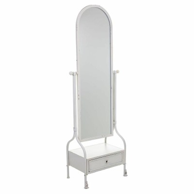 Free standing mirror Alexandra House Living White Iron 38 x 184 x 65 cm