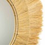 Wall mirror Alexandra House Living Brown Iron Natural Fibre 100 x 3 x 100 cm