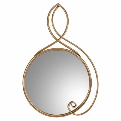 Wall mirror Alexandra House Living Gold Glass Iron MDF Wood 101 x 4 x 68 cm