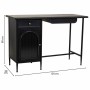 Bureau Alexandra House Living Noir 50 x 80 x 120 cm