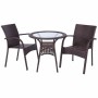 Table set with 2 chairs Alexandra House Living Brown