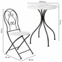 Ensemble Table + 2 Chaises Alexandra House Living Blanc Noir 60 x 75 x 60 cm