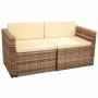 Set of furniture Alexandra House Living Brown Natural 4 Pieces