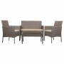 Table Set with 2 Armchairs Alexandra House Living Grey 4 Pieces