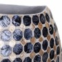 Vase Alexandra House Living Gris Crème Papier Nacre noire Capiz 14 x 35 x 33 cm